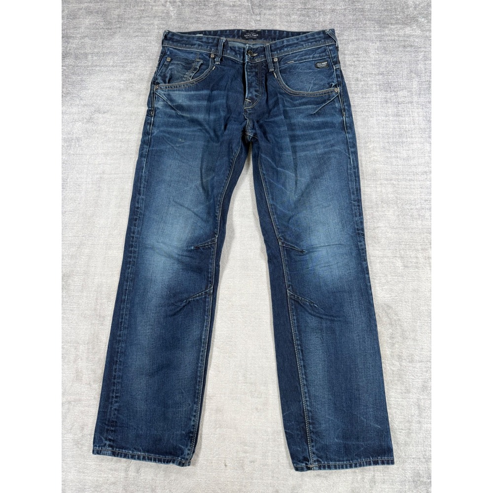 Jack & Jones Jeans Mens 33x32 Blue Intelligence Loose Fit Boxy Denim JJIBOXY